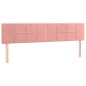 Testiere 2 pz Rosa 100x5x78/88 cm in Velluto Testiere 2 pz Rosa 100x5x78/88 cm in Velluto