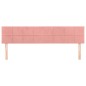Testiere 2 pz Rosa 100x5x78/88 cm in Velluto Testiere 2 pz Rosa 100x5x78/88 cm in Velluto