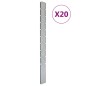 Pali per Recinzione da Giardino 20 pz Argento 240 cm in Acciaio Pali per Recinzione da Giardino 20 pz Argento 240 cm in Acciaio