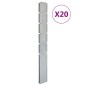 Pali per Recinzione da Giardino 20 pz Argento 160 cm in Acciaio Pali per Recinzione da Giardino 20 pz Argento 160 cm in Acciaio