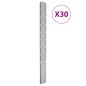 Pali per Recinzione da Giardino 30 pz Argento 220 cm in Acciaio Pali per Recinzione da Giardino 30 pz Argento 220 cm in Acciaio