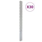 Pali per Recinzione da Giardino 30 pz Argento 280 cm in Acciaio Pali per Recinzione da Giardino 30 pz Argento 280 cm in Acciaio