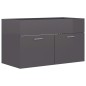 Mobile Sottolavabo Grigio Lucido 80x38,5x46 cm in Truciolato Mobile Sottolavabo Grigio Lucido 80x38,5x46 cm in Truciolato