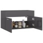 Mobile Sottolavabo Grigio Lucido 80x38,5x46 cm in Truciolato Mobile Sottolavabo Grigio Lucido 80x38,5x46 cm in Truciolato