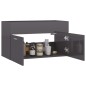 Mobile Sottolavabo Grigio Lucido 80x38,5x46 cm in Truciolato Mobile Sottolavabo Grigio Lucido 80x38,5x46 cm in Truciolato