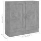 Libreria Grigio Cemento 82,5x30,5x80 cm in Truciolato Libreria Grigio Cemento 82,5x30,5x80 cm in Truciolato