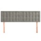 Testiere 2 pz Grigio Chiaro 72x5x78/88 cm in Velluto