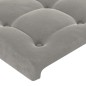 Testiere 2 pz Grigio Chiaro 72x5x78/88 cm in Velluto