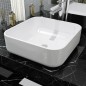 Lavandino Quadrato in Ceramica Bianca 39x39x13,5 cm Lavandino Quadrato in Ceramica Bianca 39x39x13,5 cm