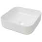 Lavandino Quadrato in Ceramica Bianca 39x39x13,5 cm Lavandino Quadrato in Ceramica Bianca 39x39x13,5 cm
