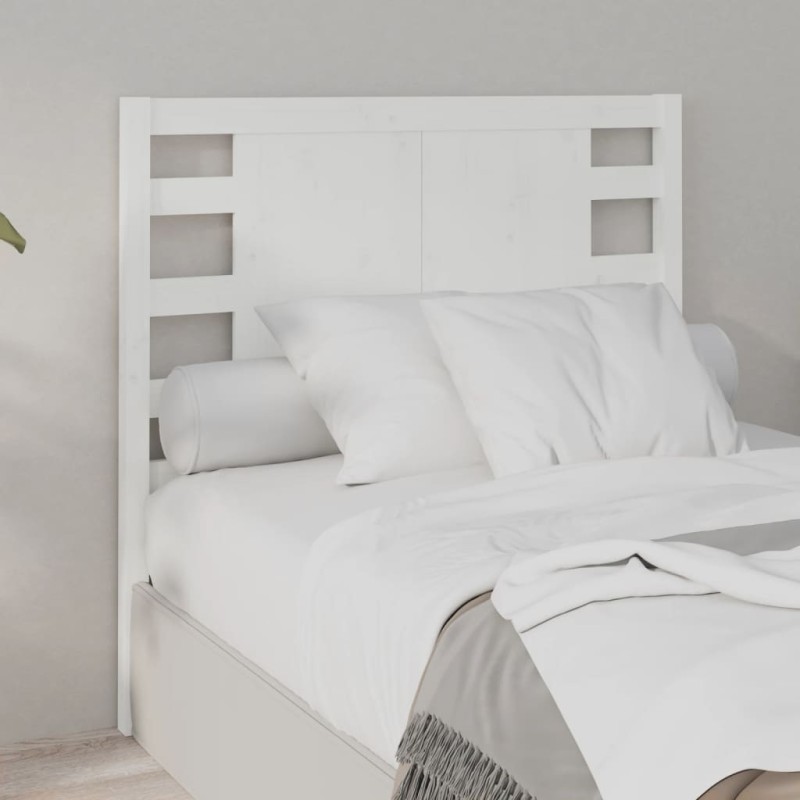 Testiera per Letto Bianca 96x4x100 cm in Legno Massello di Pino Testiera per Letto Bianca 96x4x100 cm in Legno Massello di Pino