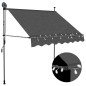 Tenda da Sole Retrattile Manuale con LED 100 cm Antracite Tenda da Sole Retrattile Manuale con LED 100 cm Antracite