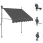 Tenda da Sole Retrattile Manuale con LED 100 cm Antracite Tenda da Sole Retrattile Manuale con LED 100 cm Antracite