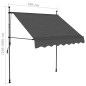 Tenda da Sole Retrattile Manuale con LED 100 cm Antracite Tenda da Sole Retrattile Manuale con LED 100 cm Antracite