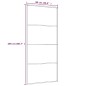 Porta Scorrevole Vetro Smerigliato ESG Alluminio 90x205 cm Nera Porta Scorrevole Vetro Smerigliato ESG Alluminio 90x205 cm Nera