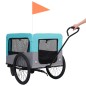 Rimorchio Bici per Animali Carrello Jogging Blu e Grigio Rimorchio Bici per Animali Carrello Jogging Blu e Grigio