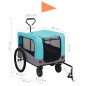 Rimorchio Bici per Animali Carrello Jogging Blu e Grigio Rimorchio Bici per Animali Carrello Jogging Blu e Grigio