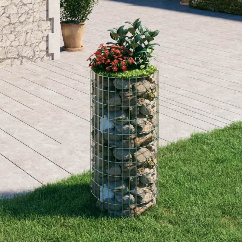 Palo Gabbione Circolare in Acciaio Zincato Ø50x100 cm Palo Gabbione Circolare in Acciaio Zincato Ø50x100 cm