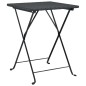 Tavolo Pieghevole da Bistrò Nero 55x54x71 cm Polyrattan Tavolo Pieghevole da Bistrò Nero 55x54x71 cm Polyrattan