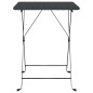 Tavolo Pieghevole da Bistrò Nero 55x54x71 cm Polyrattan Tavolo Pieghevole da Bistrò Nero 55x54x71 cm Polyrattan