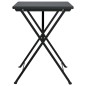 Tavolo Pieghevole da Bistrò Nero 55x54x71 cm Polyrattan Tavolo Pieghevole da Bistrò Nero 55x54x71 cm Polyrattan