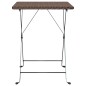 Tavolo Pieghevole da Bistrò Marrone 55x54x71 cm Polyrattan Tavolo Pieghevole da Bistrò Marrone 55x54x71 cm Polyrattan