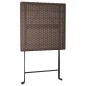 Tavolo Pieghevole da Bistrò Marrone 55x54x71 cm Polyrattan Tavolo Pieghevole da Bistrò Marrone 55x54x71 cm Polyrattan