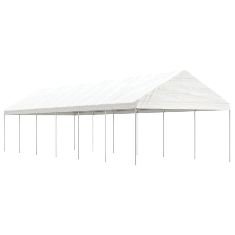 Gazebo con Tetto Bianco 13,38x4,08x3,22 m in Polietilene Gazebo con Tetto Bianco 13,38x4,08x3,22 m in Polietilene