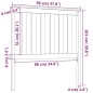 Testiera per Letto Nera 96x6x101 cm in Legno Massello di Pino Testiera per Letto Nera 96x6x101 cm in Legno Massello di Pino