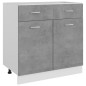 Armadio con Cassetto Grigio Cemento 80x46x81,5 cm in Truciolato Armadio con Cassetto Grigio Cemento 80x46x81,5 cm in Truciolato