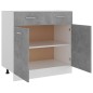 Armadio con Cassetto Grigio Cemento 80x46x81,5 cm in Truciolato Armadio con Cassetto Grigio Cemento 80x46x81,5 cm in Truciolato