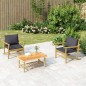 Tavolino da Giardino 90x55x37 cm in Bambù Tavolino da Giardino 90x55x37 cm in Bambù