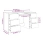 Scrivania Rovere Fumo 140x50x77 cm in Legno Multistrato Scrivania Rovere Fumo 140x50x77 cm in Legno Multistrato