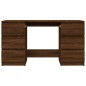 Scrivania Rovere Marrone 140x50x77 cm in Legno Multistrato
