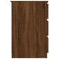 Scrivania Rovere Marrone 140x50x77 cm in Legno Multistrato