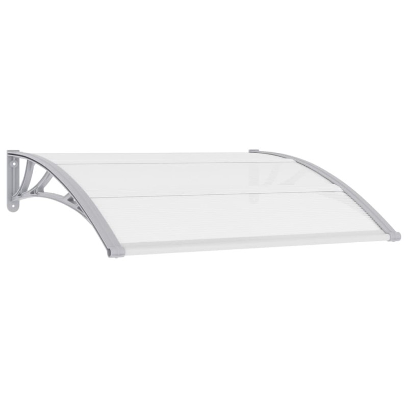 vidaXL Pensilina per Porta Grigia e Trasparente 120x75 cm in PC vidaXL Pensilina per Porta Grigia e Trasparente 120x75 cm in PC