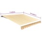 Tendone Parasole in Tela Giallo Girasole e Bianco 3x2,5 m Tendone Parasole in Tela Giallo Girasole e Bianco 3x2,5 m