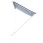Tenda da Sole Retrattile 150x150 cm Blu e Bianco Tenda da Sole Retrattile 150x150 cm Blu e Bianco