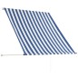 Tenda da Sole Retrattile 150x150 cm Blu e Bianco Tenda da Sole Retrattile 150x150 cm Blu e Bianco