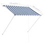 Tenda da Sole Retrattile 150x150 cm Blu e Bianco Tenda da Sole Retrattile 150x150 cm Blu e Bianco