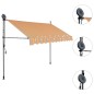 Tenda da Sole Retrattile Manuale con LED 250 cm Gialla e Blu Tenda da Sole Retrattile Manuale con LED 250 cm Gialla e Blu