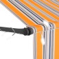 Tenda da Sole Retrattile Manuale con LED 250 cm Gialla e Blu Tenda da Sole Retrattile Manuale con LED 250 cm Gialla e Blu