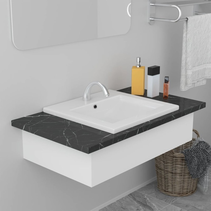 Lavabo da Incasso 42x39x18 cm in Ceramica Bianco Lavabo da Incasso 42x39x18 cm in Ceramica Bianco
