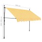 Tenda da Sole Retrattile Manuale LED 300 cm Bianca e Arancione Tenda da Sole Retrattile Manuale LED 300 cm Bianca e Arancione