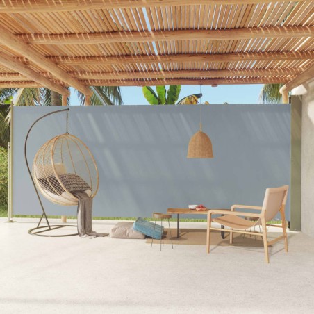 vidaXL Tenda Laterale Retrattile per Patio 220x600 cm Grigia
