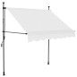 Tenda da Sole Retrattile Manuale con LED 200 cm Crema Tenda da Sole Retrattile Manuale con LED 200 cm Crema