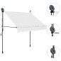Tenda da Sole Retrattile Manuale con LED 200 cm Crema Tenda da Sole Retrattile Manuale con LED 200 cm Crema