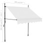 Tenda da Sole Retrattile Manuale con LED 200 cm Crema Tenda da Sole Retrattile Manuale con LED 200 cm Crema