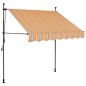 Tenda da Sole Retrattile Manuale con LED 200 cm Gialla e Blu Tenda da Sole Retrattile Manuale con LED 200 cm Gialla e Blu