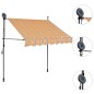 Tenda da Sole Retrattile Manuale con LED 200 cm Gialla e Blu Tenda da Sole Retrattile Manuale con LED 200 cm Gialla e Blu